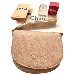 CHLOE Designer Pink Pouch Bag + Chloe Eau De Parfum + L'eau De Parfum Intense